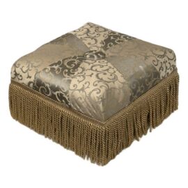 Hollywood Regency Tufted Floor Cushion Ottoman