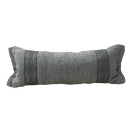 Textured Gray Bolster Pillow