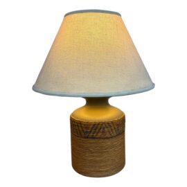 Rustic Textured Rope Table Lamp, Mid 20th Century