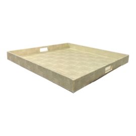 Contemporary Faux Shagreen Serving Tray
