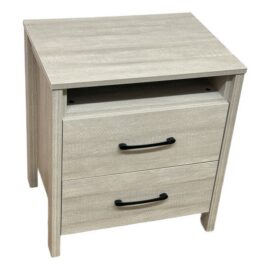 Galano Modern Nightstand, Dusty Gray Oak. Original Price: $110