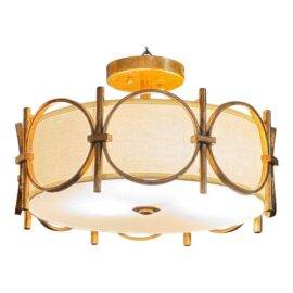 Golden Rings Semi-Flush Mount