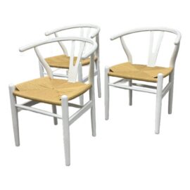 NEW Modway Amish Wood Rope Side Chairs, Set of Three. Original Price: $633