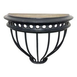 Restoration Hardware Hayrack Cast Iron Demilune Console Table. Original Price: $600