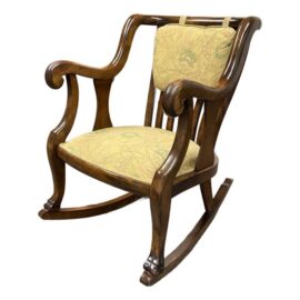 Empire Style Wood Rocking Armchair, Vintage