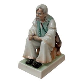 Zsolnay of Pecs, Hungary Man Whittling Figurine
