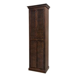Reclaimed Wood Two-Door Louvered Storage Cabinet