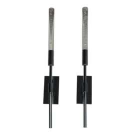 Sonneman Champagne Wands Architectural Led Wall Sconces, Pair. Original Price: $1,110