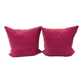 Susan Lund Chastain Magenta/Berry Throw Pillows, Pair