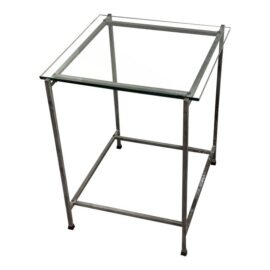 Contemporary Glass Top Side Table