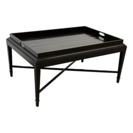 Barbara Barry for Baker Furniture Mahogany Tray-Top Coffee Table. Original Price: $2,000