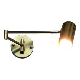 Modern Brass-Tone Swing Arm Wall Lamp