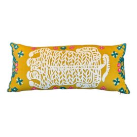 Anthropologie Embroidered Gael Tiger Lumbar Pillow. Original Price: $150