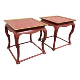 Burton Ching Ltd. 19th Century Inspired Chinoiserie Accent Tables, Pair. Estimate Price: $5,300