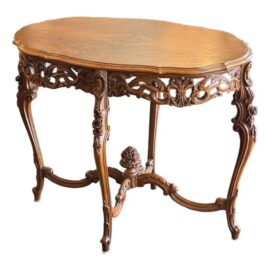 Italian Hand Carved Walnut Side Table