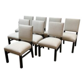 Ethan Allen Sebago Dining Side Chairs, Set of Eight. Original Price: $4,100