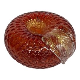 Italian Murano Art Glass Golden Apple Sculpture