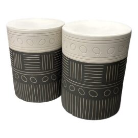 Uttermost Hieroglyphics Garden Stools, Pair. Original Price: $650