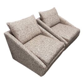 Four Hands Arrow Swivel Chairs, Pair. Original Price: $2,400