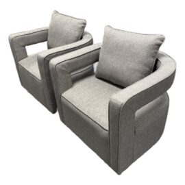 Revelation by Uttermost Nixon Swivel Chairs, Pair. Original Price: $3,700