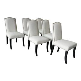Sole Designs Allison Camelback Dining Side Chairs, Set of Six. Original Price: $1,600