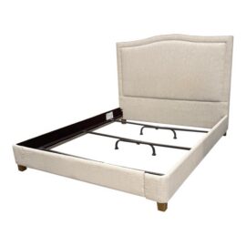 California King Restoration Hardware Lathem Upholstered Bed Frame. Original Price: $2,800