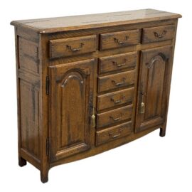 Traditional Distressed Oak Eight-Drawer Entree/Buffet. Original Price: $3,300