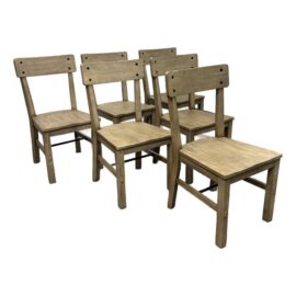Pottery Barn Benchwright Dining Chairs, Set of Six. Original Price: $2,400