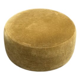 NEW Bespoke Mohair Brown Sugar Ottoman. Original Price: $1,500