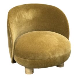 NEW Bespoke Mohair Brown Sugar Chair. Original Price: $3,325