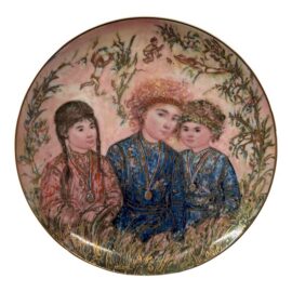 Edna Hibel "To Life" Porcelain Collector Plate