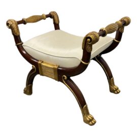 Maitland-Smith Neoclassical Curule Bench. Estimated Price: $2,000