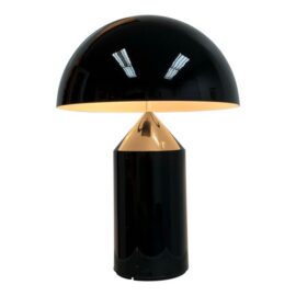 NEW Vico Magistretti for Oluce Atollo Medium Black Metal Table Lamp. Original Price: $2,115