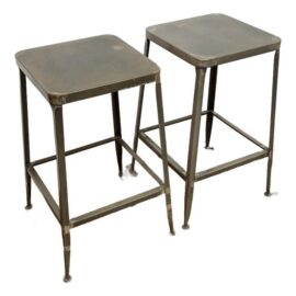 CB2 Flint Metal Counter Stools, Pair. Original Price: $220