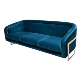 Jonathan Adler Bacharach Velvet Sofa, Peacock Blue. Original Price: $3,800