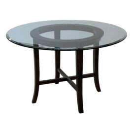 Crate & Barrel Halo Glass + Wood Dining Table. Original Price: $925