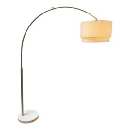 Crate & Barrel Meryl Arc Nickel Floor Lamp