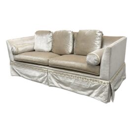 Baker Furniture Silk Velvet Sofa. Original Price: $12,000