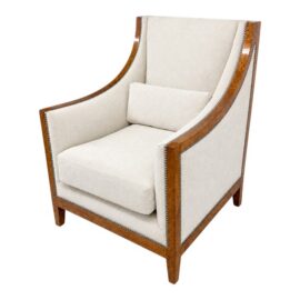 French Modernist Slope Lounge Armchair. Original Price: $3,500