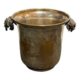 French Silverplate Champagne Bucket + Grapevine Handles