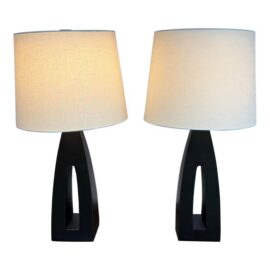 Crate & Barrel Sylvan Table Lamps, Pair. Original Price: $500