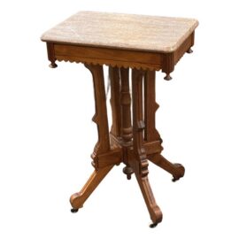 Victorian Eastlake Walnut Wood Parlor Table