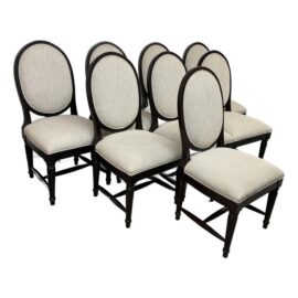 Alexandre Furniture Co. Louis XVI Style Dining Chairs, Set of Eight. Original Price: $6,720