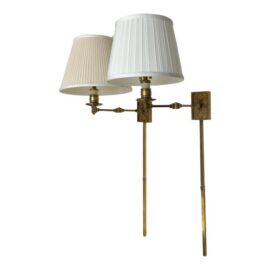 Alexa Hampton for Visual Comfort Signature Collection Gene Swing Arm Sconces, Pair. Original Price: $1,700