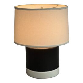 Modern Black + White Ceramic Table Lamp