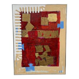 Mixed Media Metallic Abstract Original Artwork, Signed