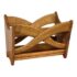 Oak Wood Sculptural Magazine Rack