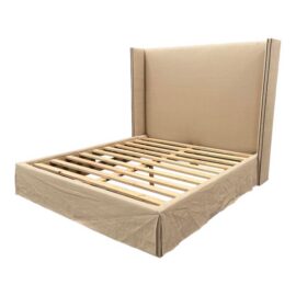 California King Size Restoration Hardware Wingback Bed Frame. Original Price: $2,100