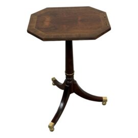 Baker Furniture Tilt Top Satin Wood Side Table