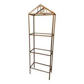 Peaked Geometric Brass Etagere
